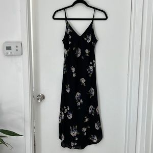 Floral silk like dress